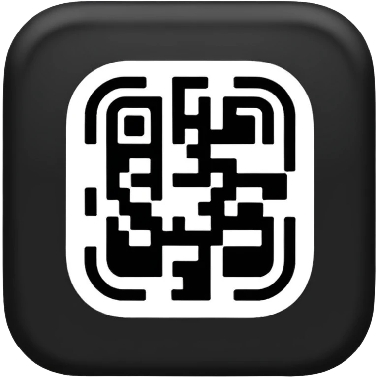QR code with rounded corners emoji