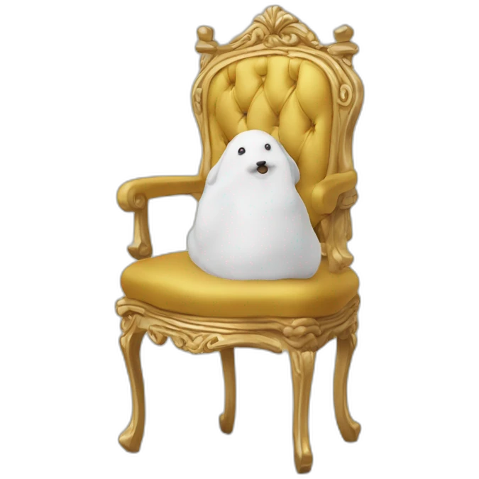 Une pâte sur un trone emoji