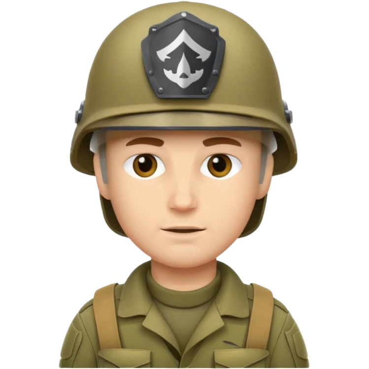 Soldier face with helmet emoji