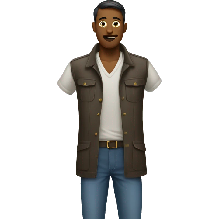 man dressing emoji