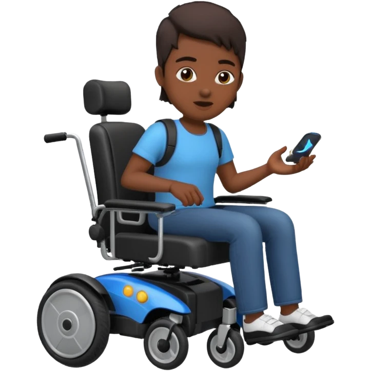 Electric wheelchair + voice generator emoji