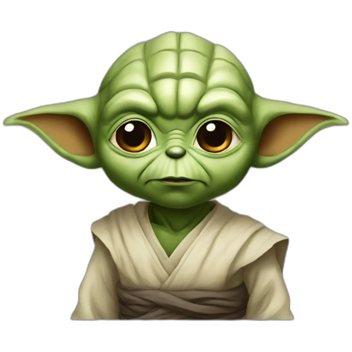 Master Yoda with saiyan haircut emoji