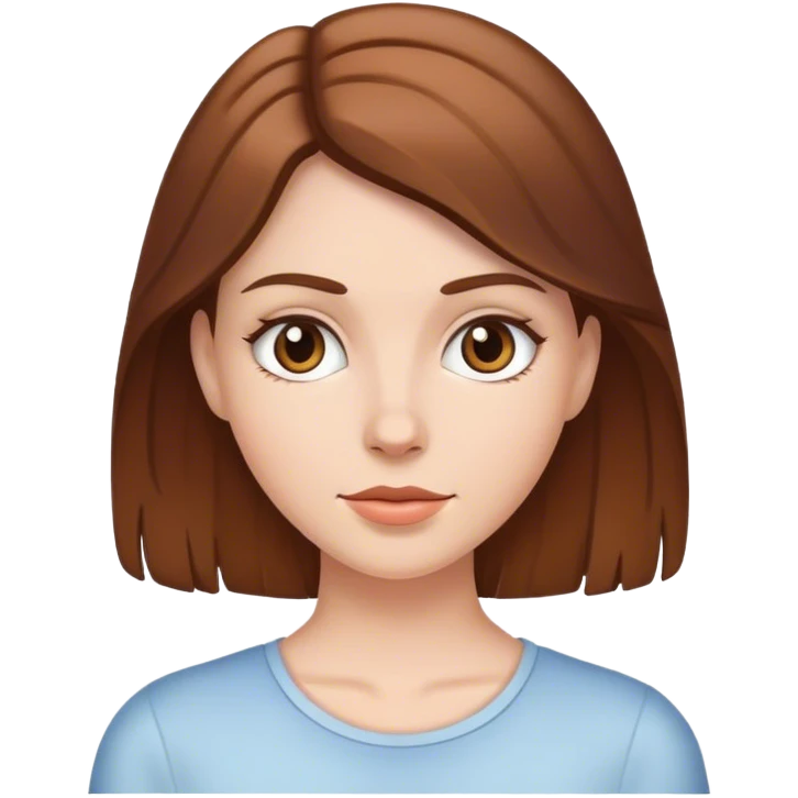 white girl with brown hair emoji