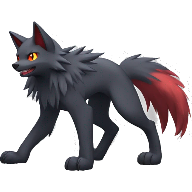 Litten-Zoroark-Mightyena-Zorua full body emoji