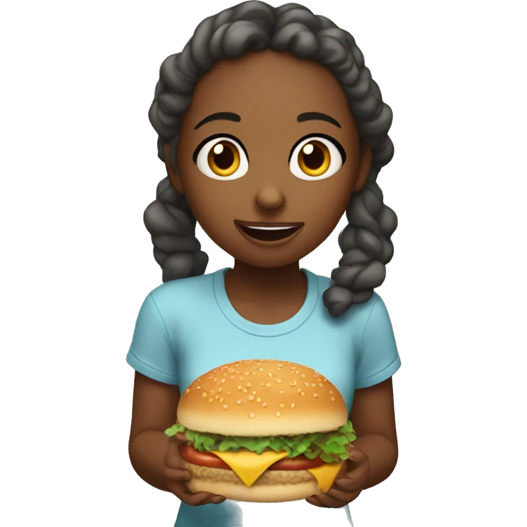 The girl who eats food emoji