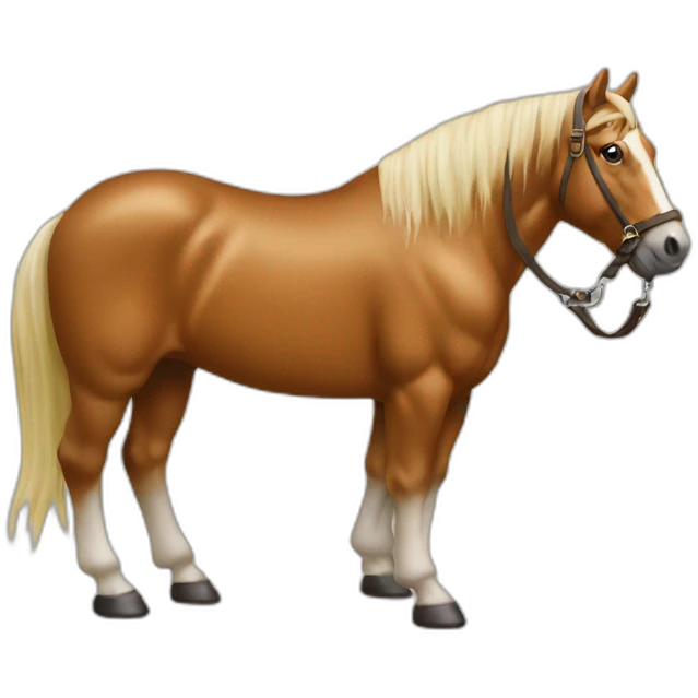 Cheval qui boit une bière emoji
