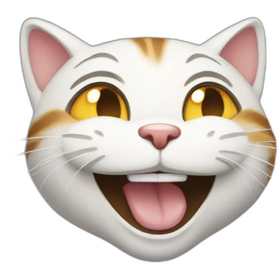 Cat laughing emoji
