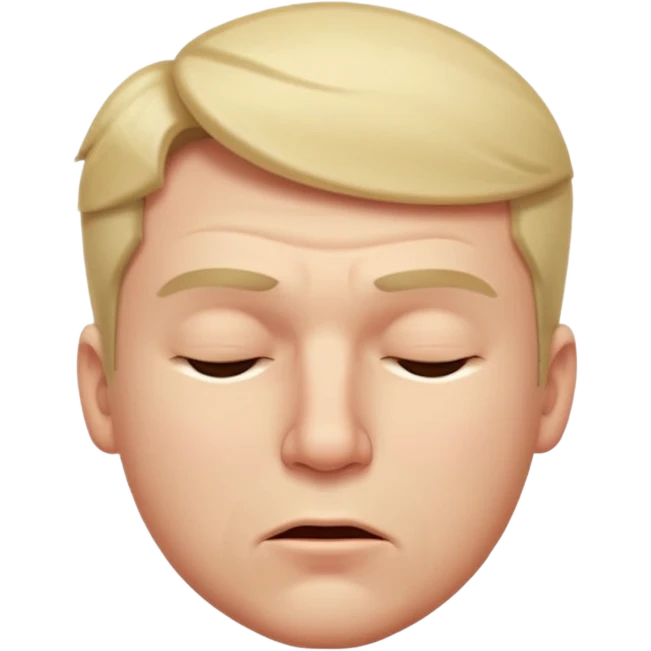 A male squinting his eyes closed but the mouth is whistling emoji