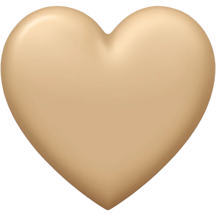 coração bege emoji