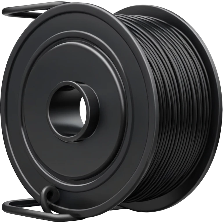 spool of black filament emoji