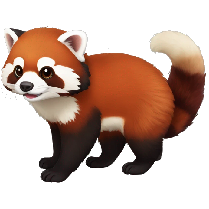 Red Panda-ferret-hybrid full body emoji