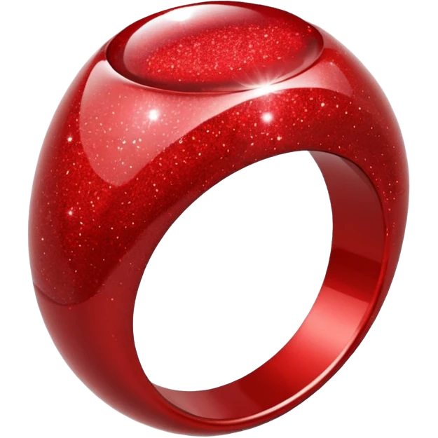 red glitter ring emoji