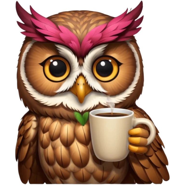 kahve içen baykuş emoji