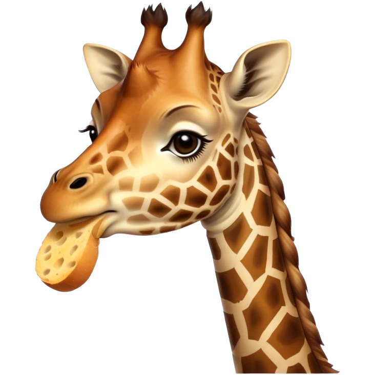 Giraffe holding bread  emoji