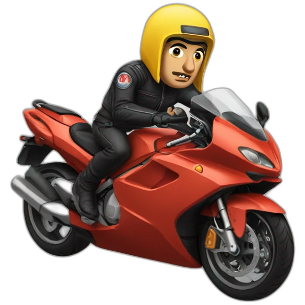 Zemmour on a motorcylce emoji