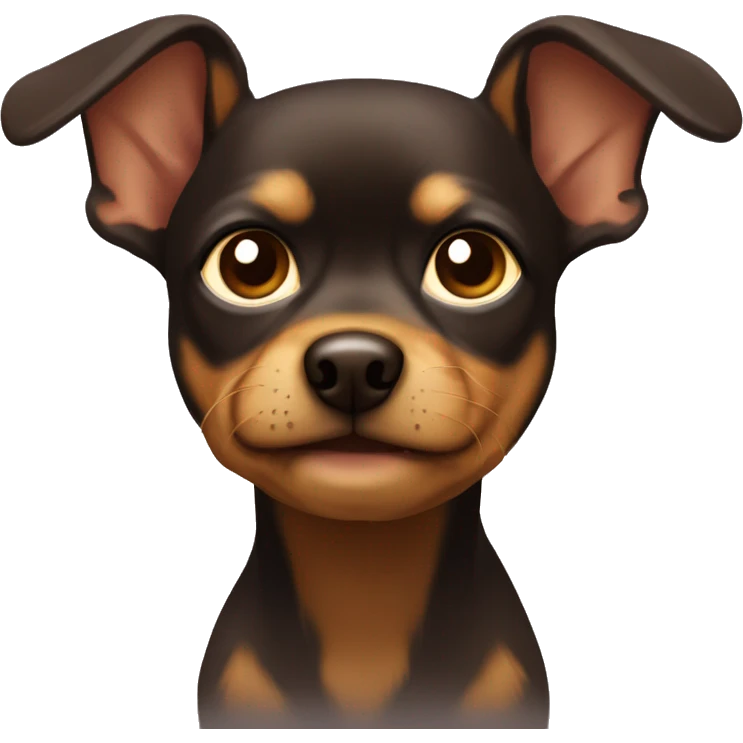 russian-toy-terrier-with-dark-brown-head-with-light-brown-muzzle emoji