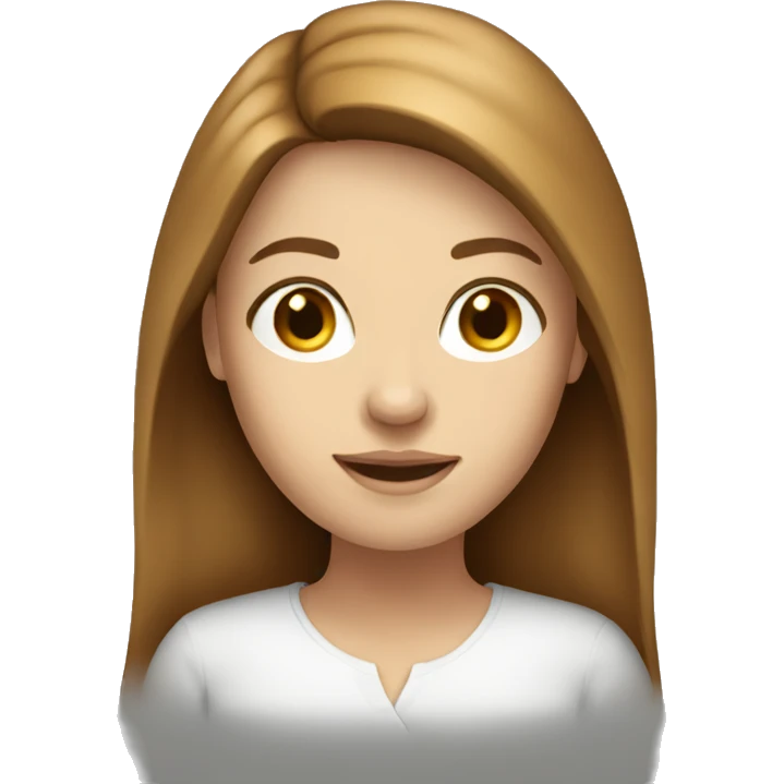 White-woman-with-long-brown-hair-young emoji