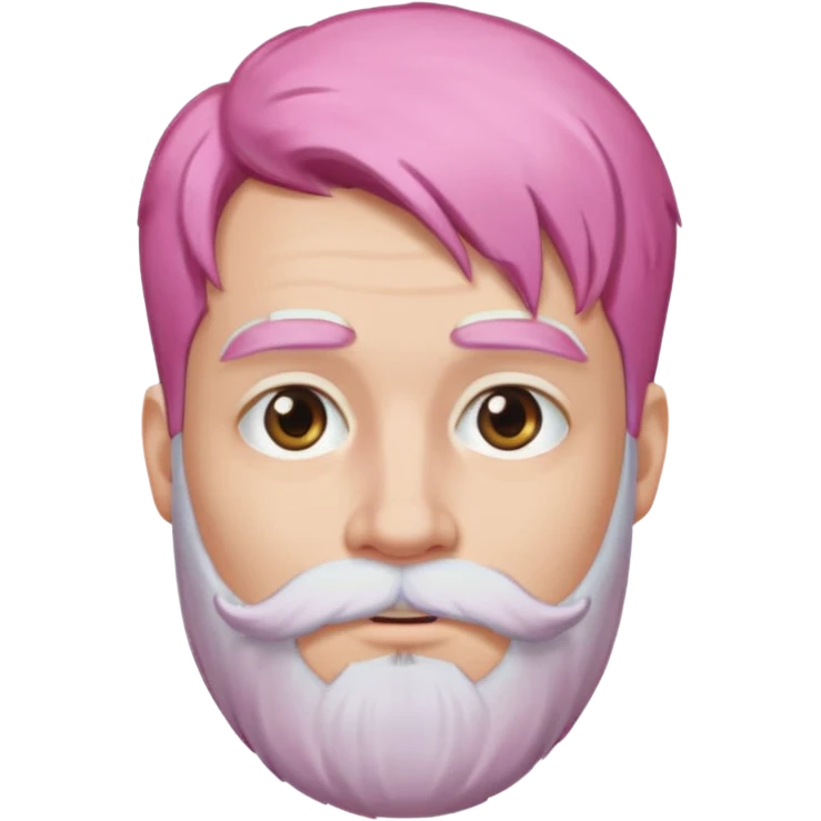 white bearded pink haired  emoji