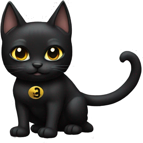 black batman cat emoji