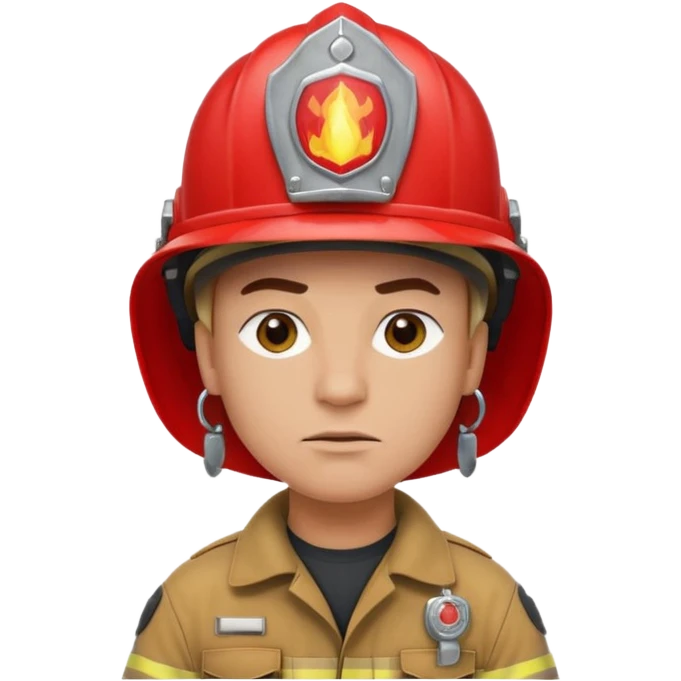 Fireman with big earrings  emoji