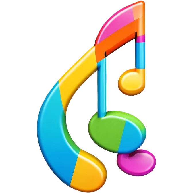 3D goofy music icon logo note  no background unique  emoji