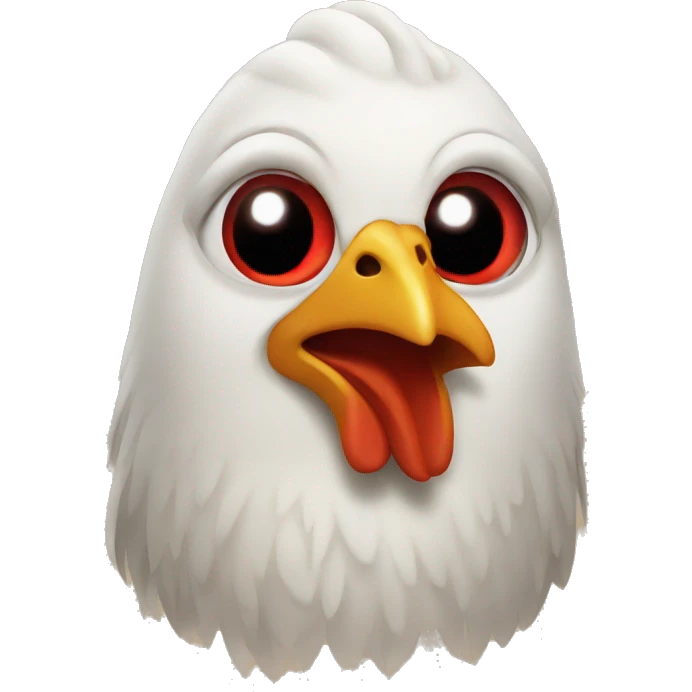 chicken with red eyes  emoji