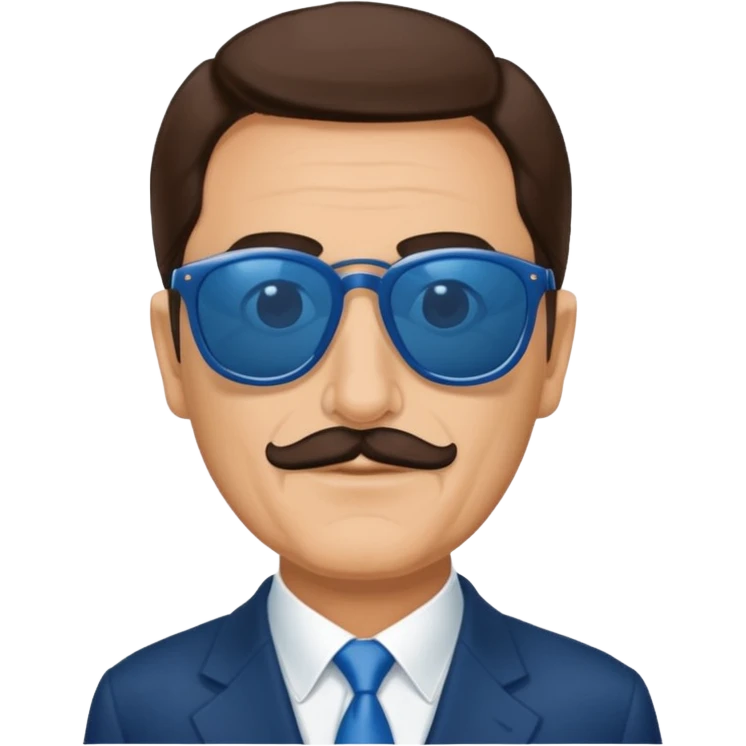 Spanish president with sunglasses, classic blue Telegram sticker emoji