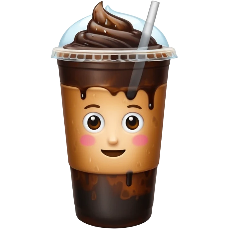 iced americano / with takeout cup emoji