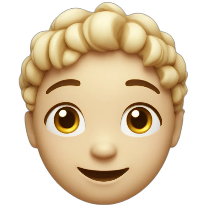 cute round face smiling 3d render emoji