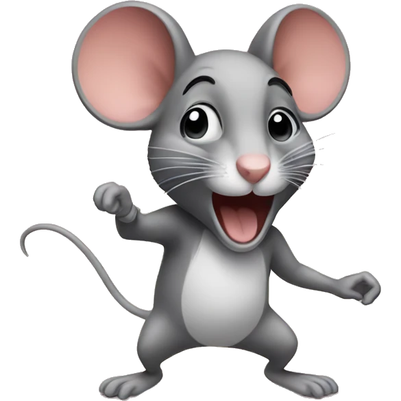 A mouse partying emoji