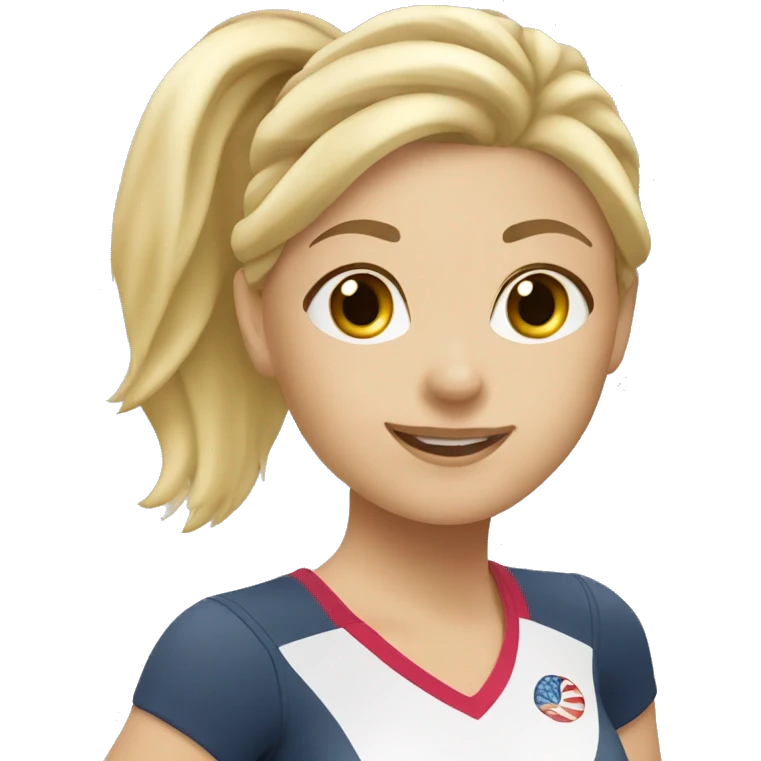 summer olympics blonde girl playing volleyball emoji