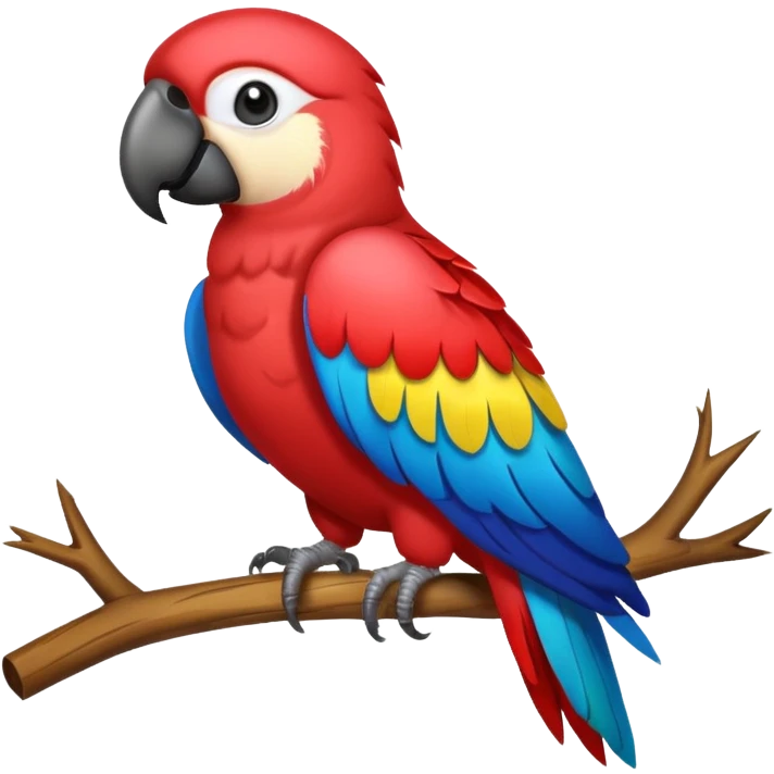 ["Colorful parrot perched on a branch."] emoji