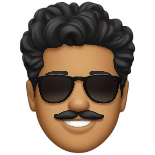 Bruno Mars with mustache emoji