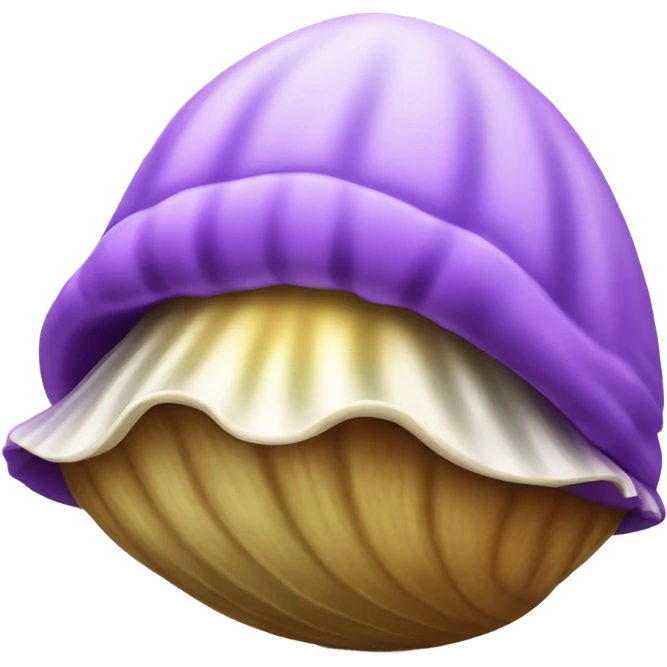 Quahog wearing a hoodie emoji