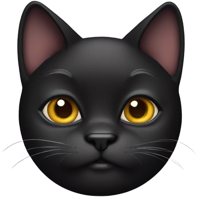 fat black cat  emoji