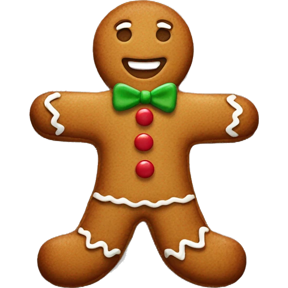 Gingerbread man emoji