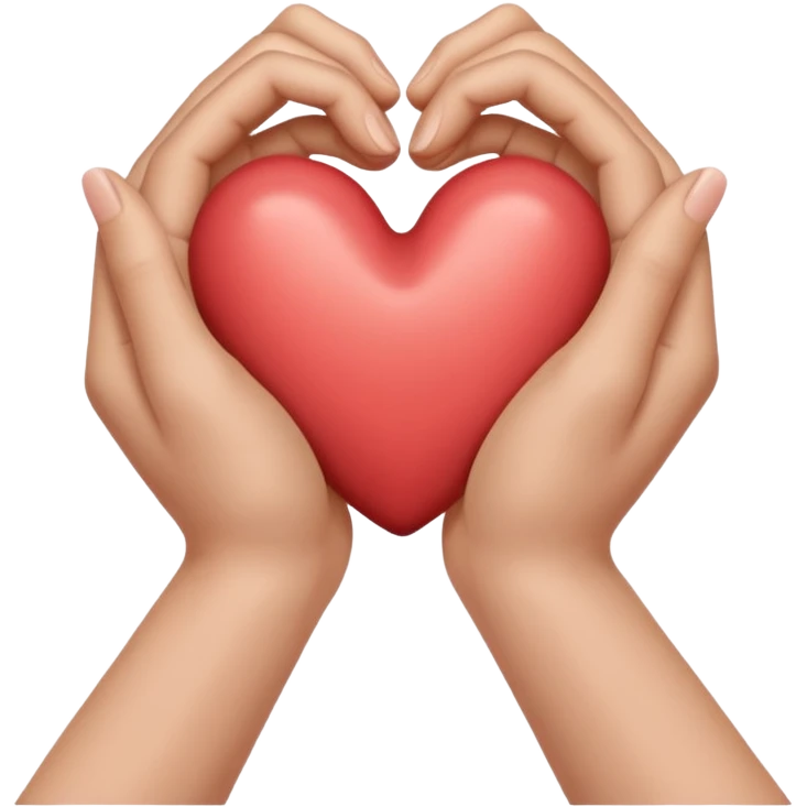 subtle and respectful representation of sex with hands holding forming a heart emoji