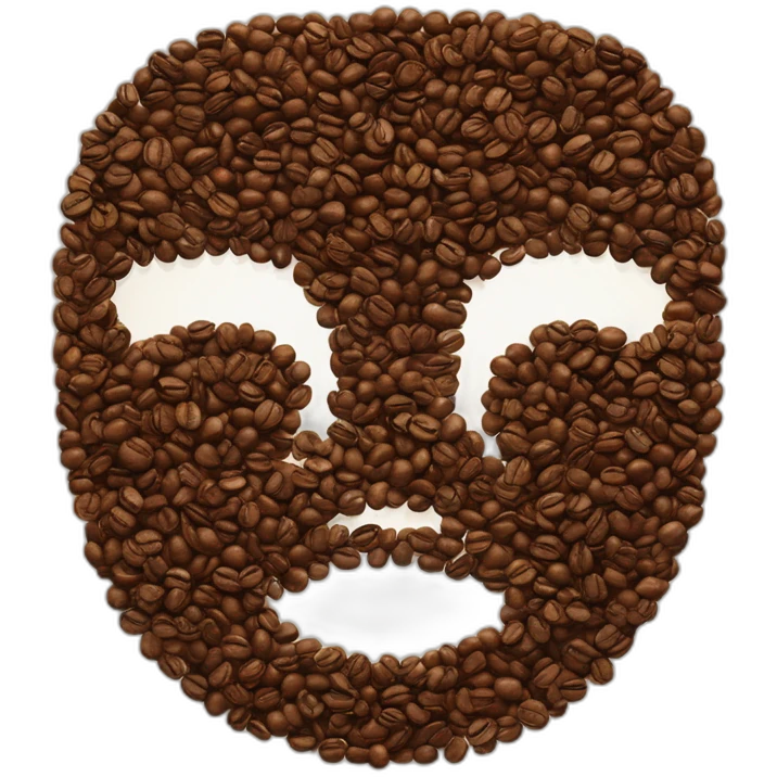 speech bubble icon made of coffee beans emoji