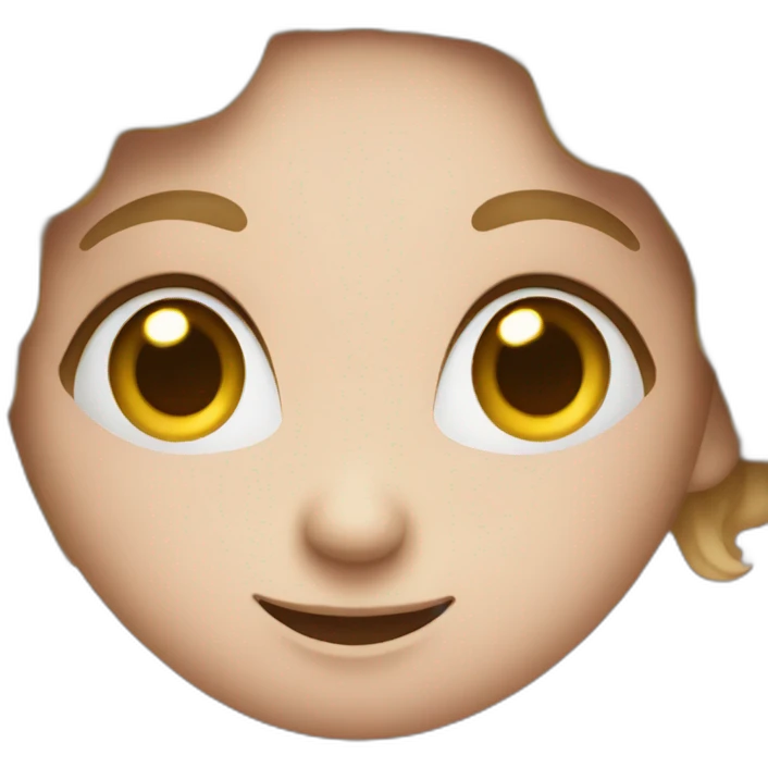 blushing and smiling but with eyes open emoji