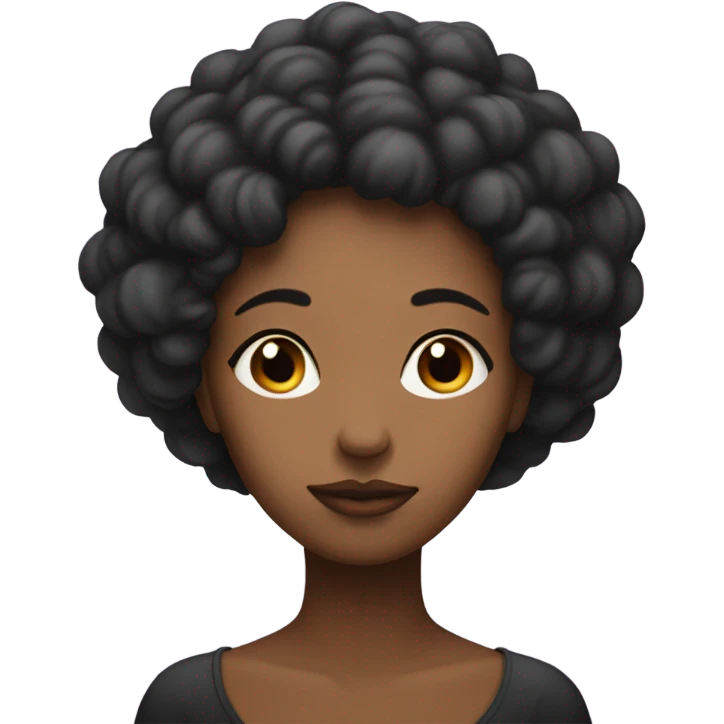 Black woman thing about her man emoji