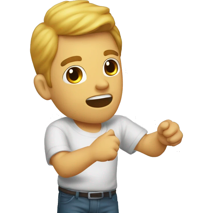Mano con puño cerrado y dedo gordo tumbado  emoji