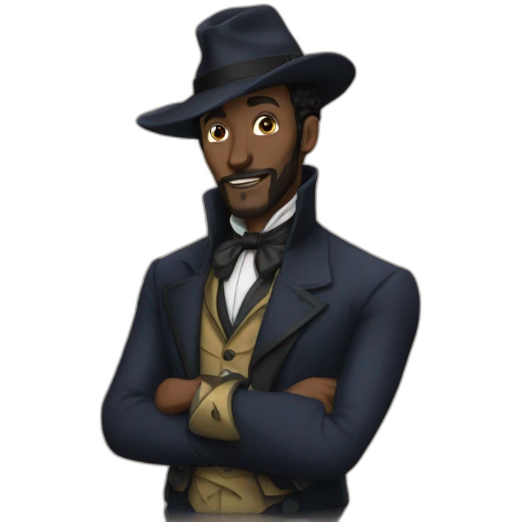 Black Arsene Lupin emoji