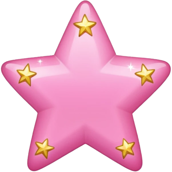 Pink star (flat, with little stars beside it) emoji