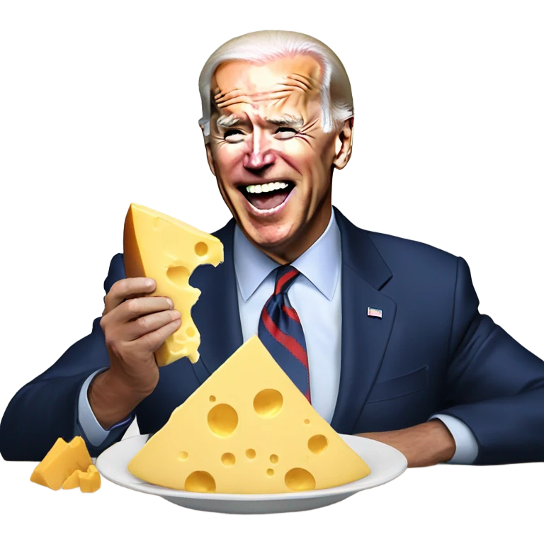 Joe Biden eating cheese  emoji