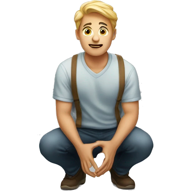 male on knees looking up emoji