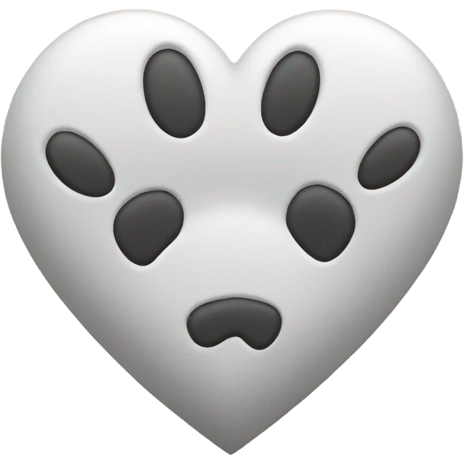 Heart with paw print emoji