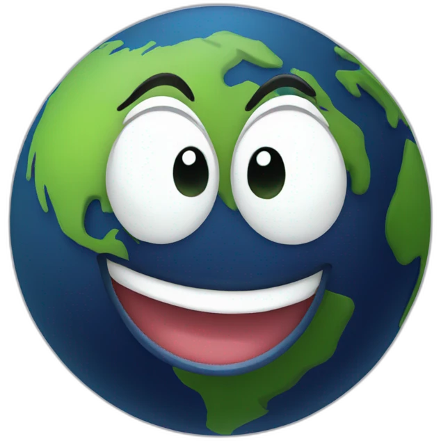 smiling planet earth emoji
