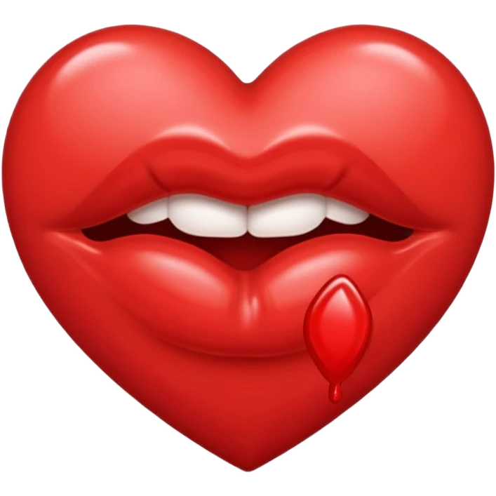 Red kiss stamp emoji