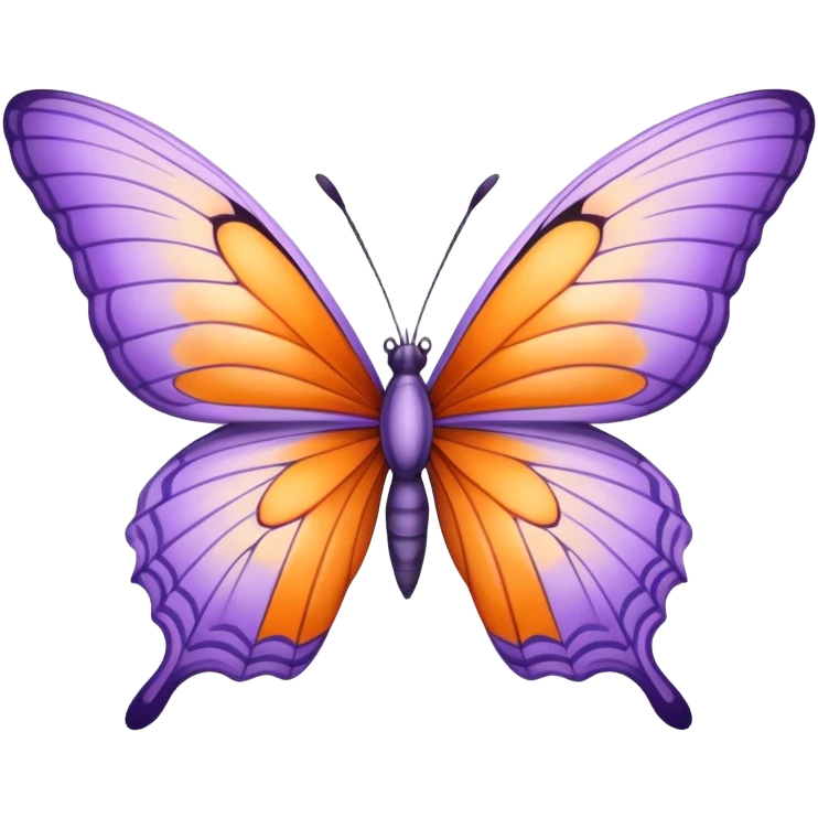 Lavender and orange butterfly  emoji