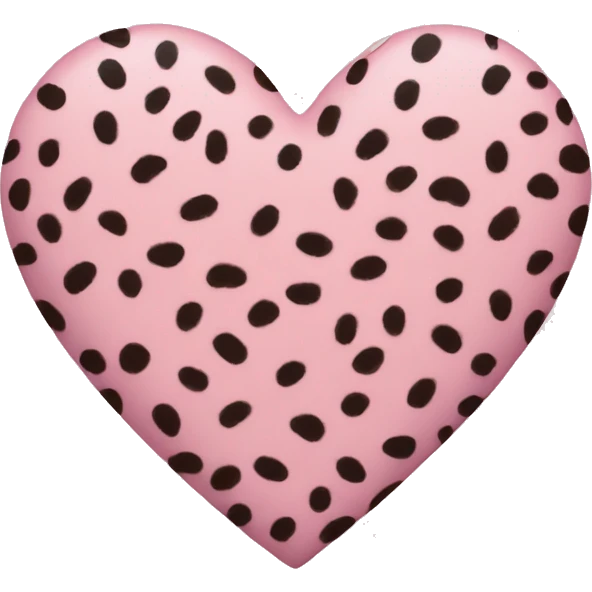 light pink cheetah print heart emoji